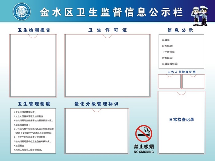 卫生监督公示栏