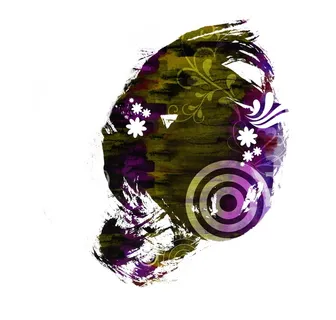 棕色唯美浪漫梦幻风水墨花插画插图名片海报背景图片素材