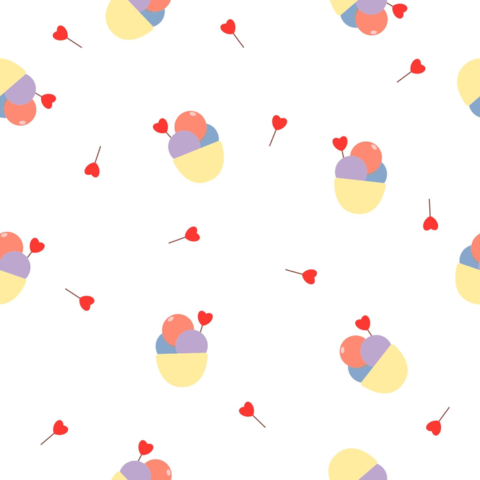 冰淇淋可爱矢量背景