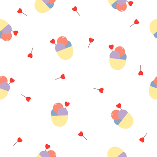 冰淇淋可爱矢量背景