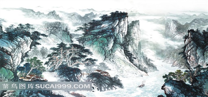 水墨风景艺术山水图片