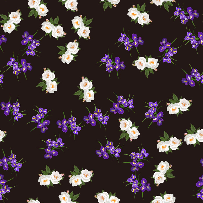 花卉唯美手绘花朵面料纹理手机壳布料面料印花服装矢量图案素材