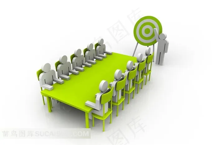 商务会议3d小人