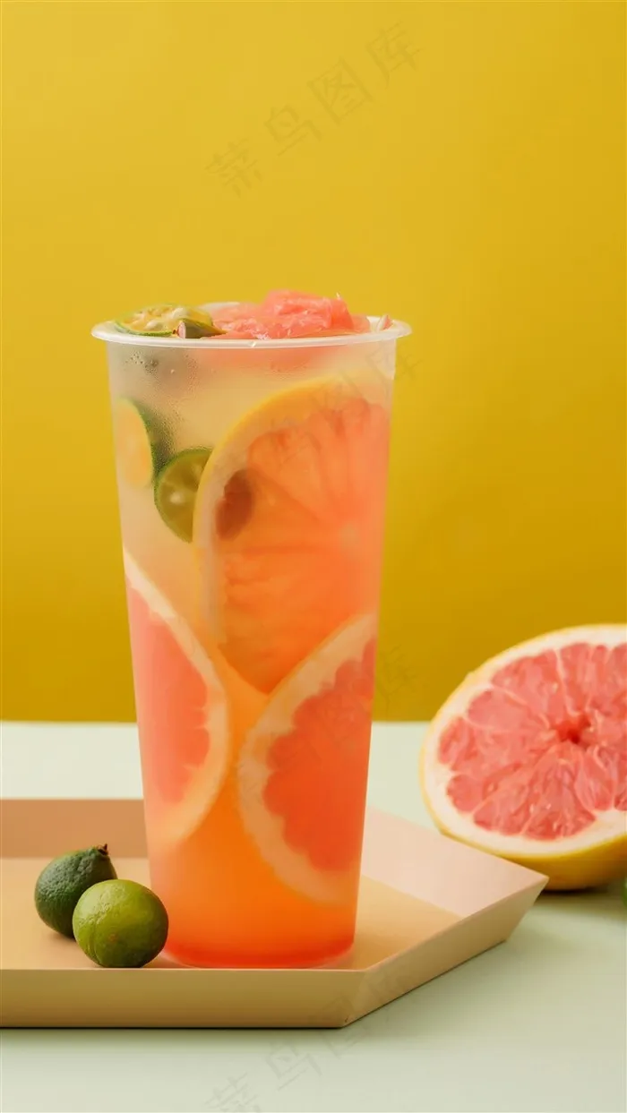 冷饮饮品图片-红柚水果茶