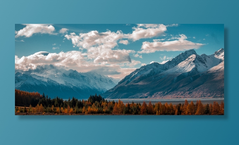 背景蓝色自然山水风景
