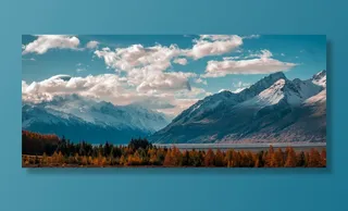背景蓝色自然山水风景