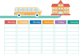 异形卡通课程表书写纸少儿兴趣班