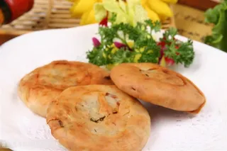 中华美食油饼实拍摄影图