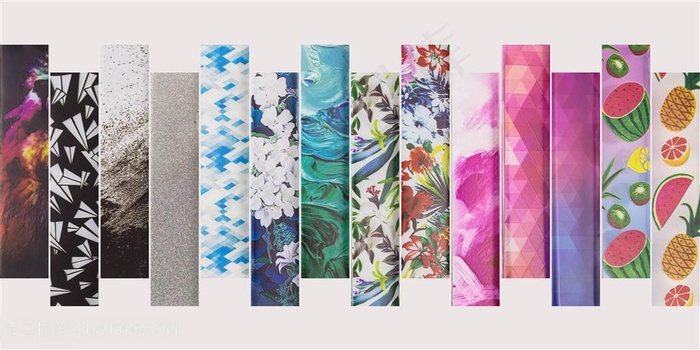 色彩几何玻璃移门长方形