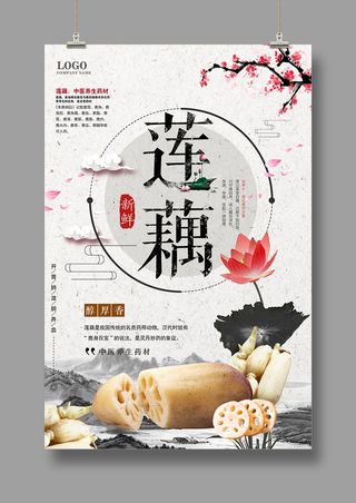 中国风莲藕海报