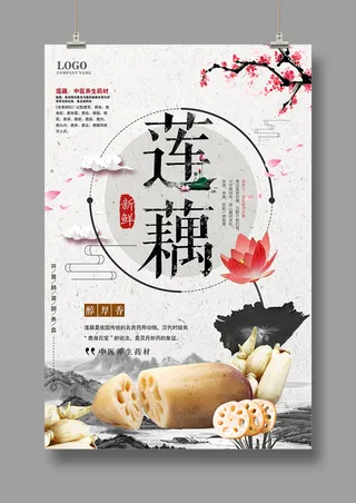 中国风莲藕海报