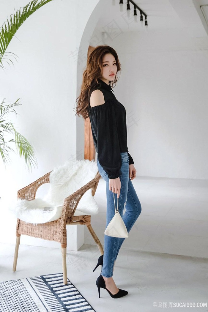 朴正允韩国牛仔裤美女写真图片