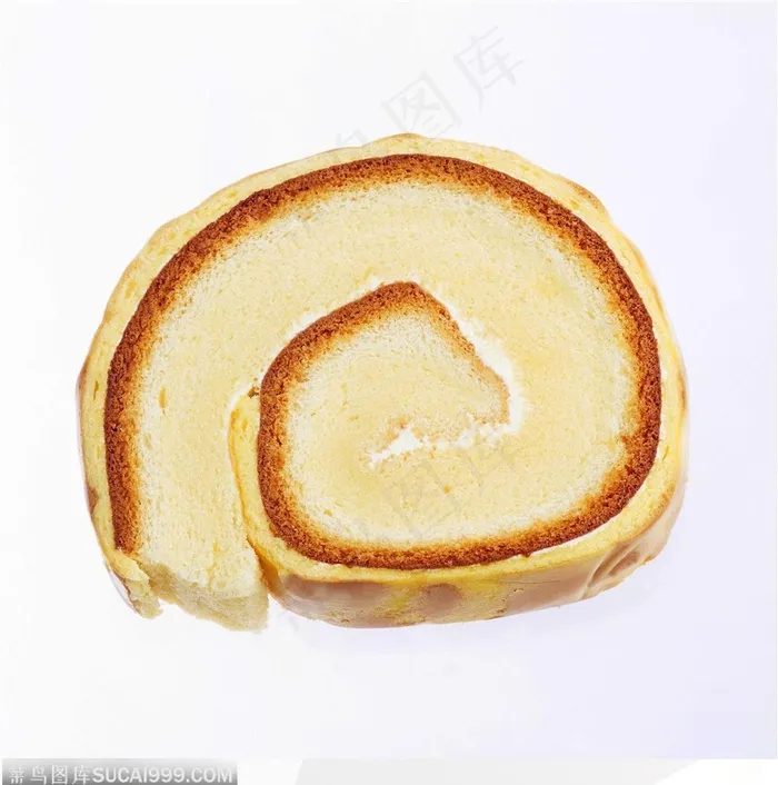 休闲小吃早餐-卷心奶油蛋糕