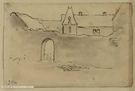 米勒手绘建筑装饰画