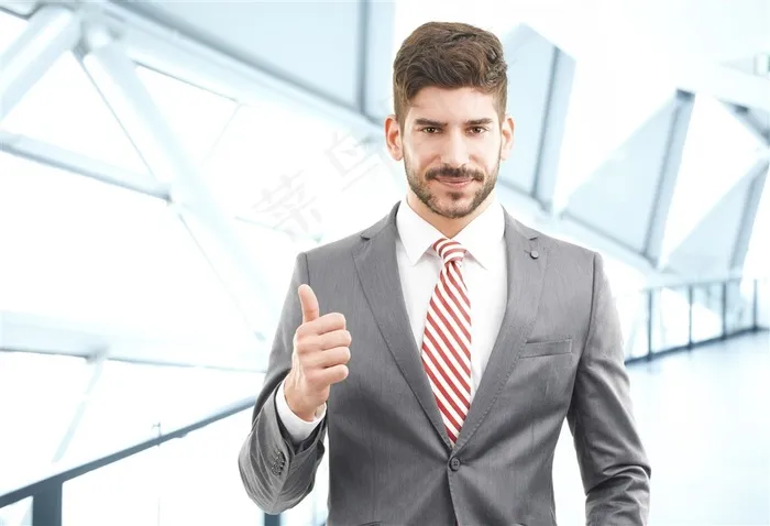 职场系列 - 举起大拇指的男职员职场人物