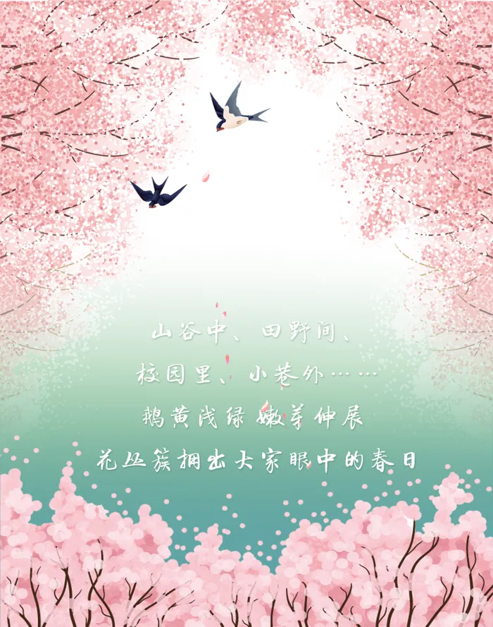 唯美浪漫花海春天背景psd模版下载