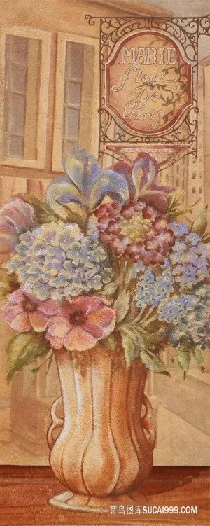 唯美花卉花瓶油画 唯美花卉花瓶油画