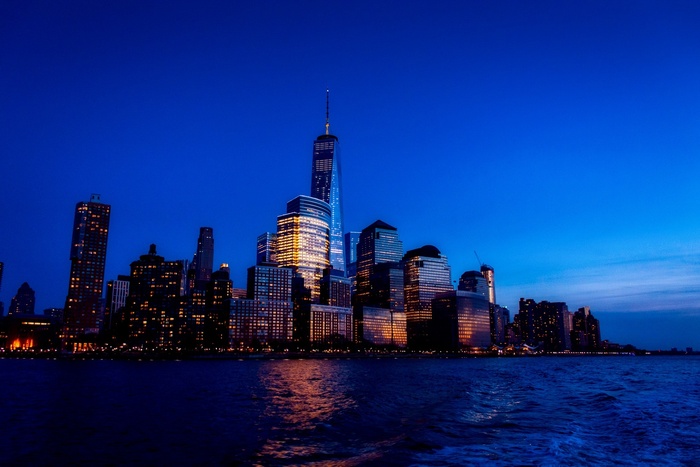 高清海滨城市夜景