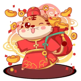 可爱2022年虎年吉祥物卡通形象新年海报元素AI矢量图PSD分层设计素材 可爱2022年虎年吉祥物卡通形象新年海报元素AI矢量图PSD分层设计素材