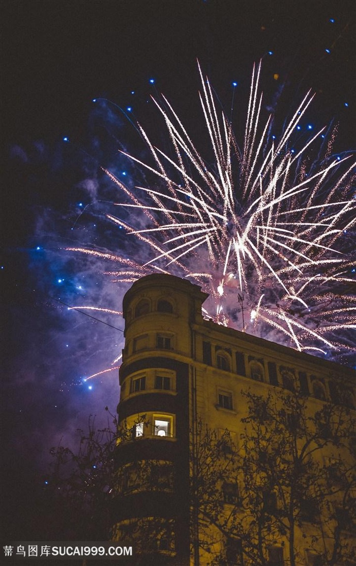 唯美烟花夜景图片