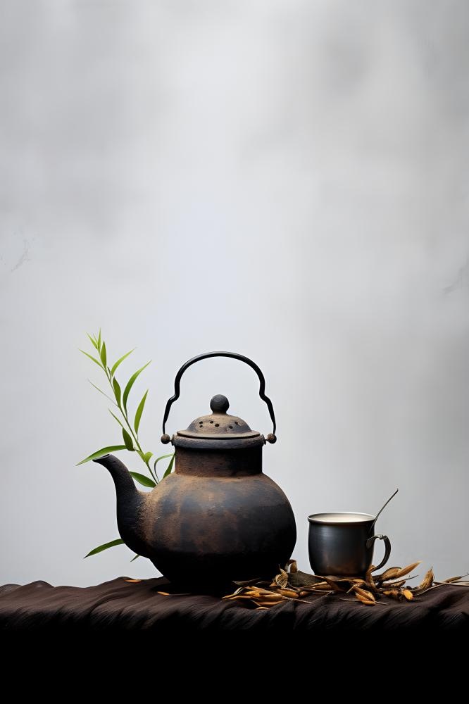 简约古风煮茶典雅背景