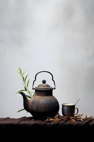 简约古风煮茶典雅背景