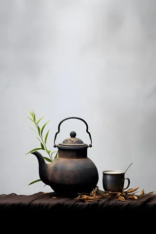 简约古风煮茶典雅背景