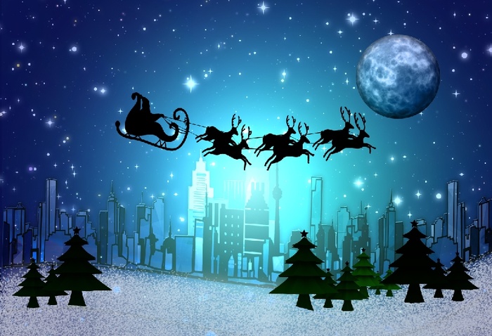 圣诞节雪花装饰风景