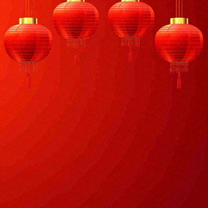 中国红创意喜庆灯笼，元旦新年小年除夕(1024x1024)