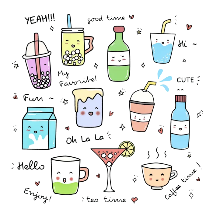 饮料鸡尾酒涂鸦