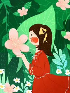 三八妇女节女神节插画