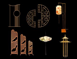 婚礼中式道具屏风