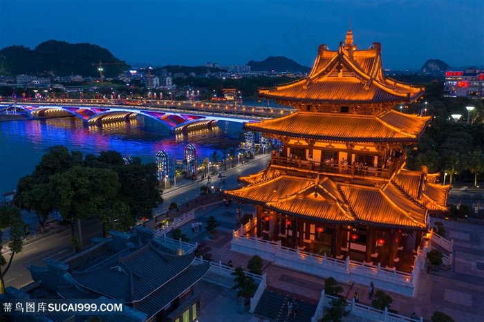桂林逍遥楼夜景