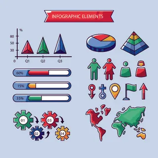 数据图形分析分类ppt会议图标统计图表商业eps矢量图素材模板