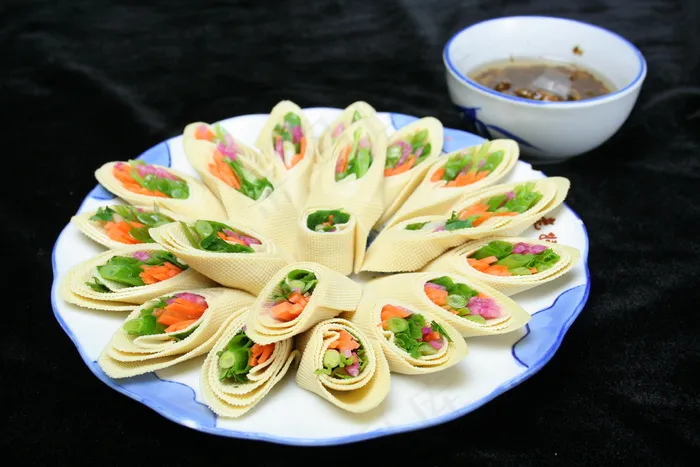 五彩豆皮卷