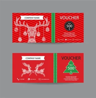 节日礼券矢量模板设计礼券优惠券代金券,AI格式