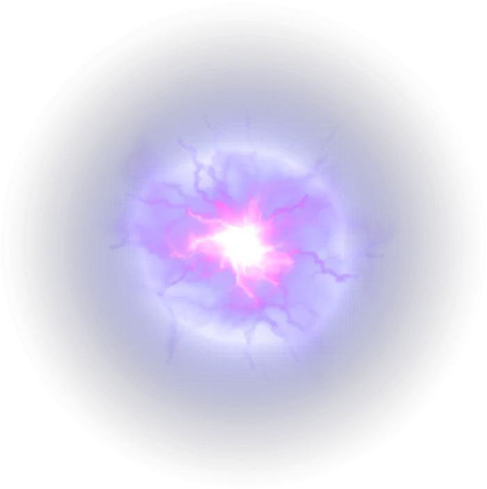 紫色光线球闪电科技kv主视觉