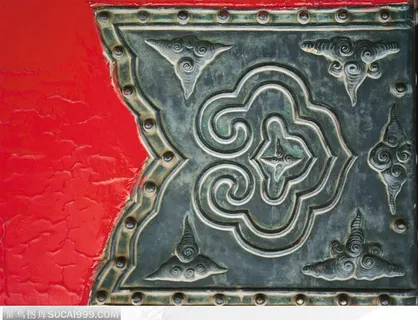 传统工艺-精美的环形花纹特写