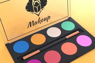 眼妆盘logo样机模板