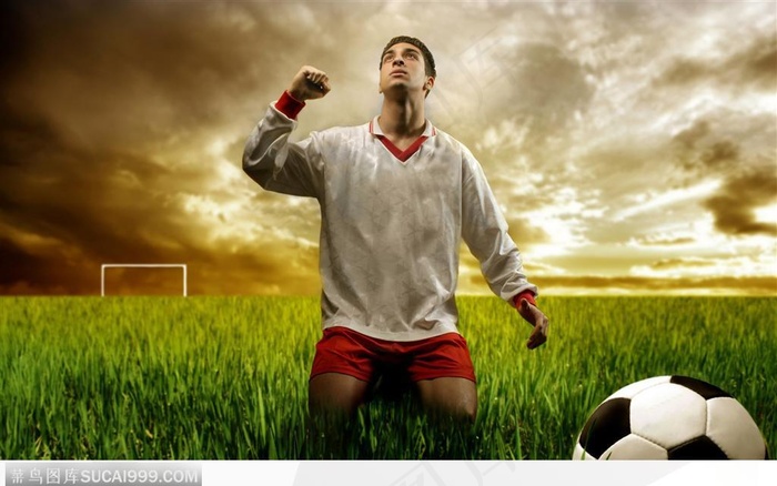 足球运动--运动员和足球