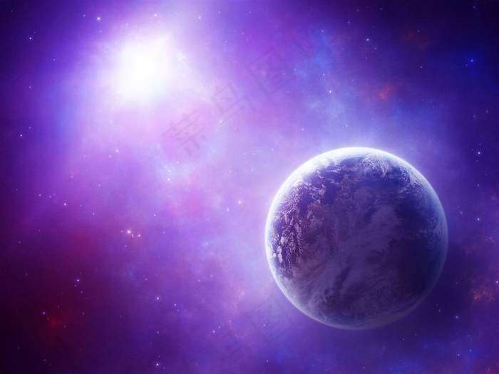 紫色唯美星空宇宙