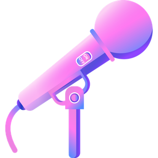 麦克风简笔画元素