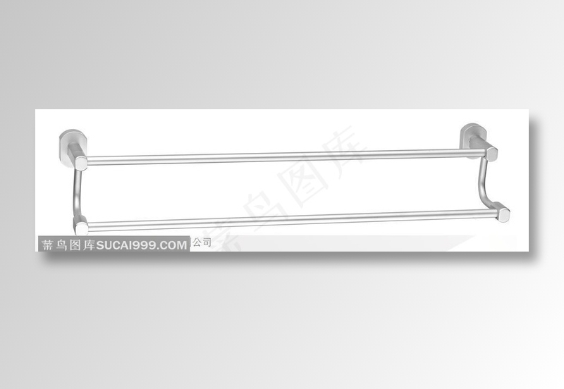 白色喷漆不锈钢单栏毛巾架