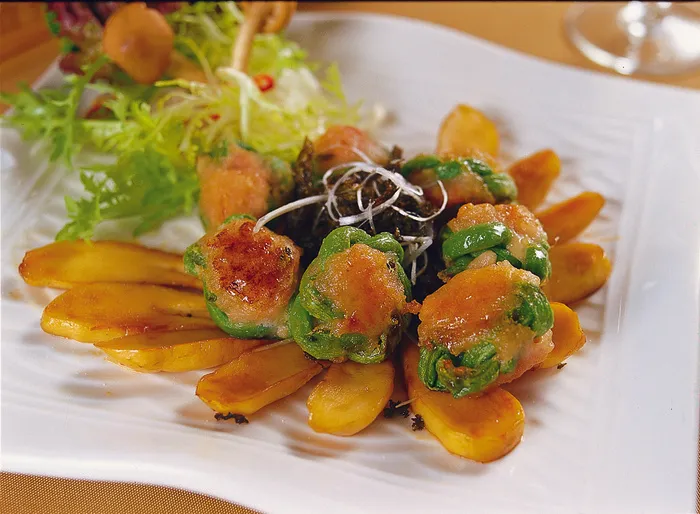 RCS-5836榄菜鸡腿菇炒酿四季豆