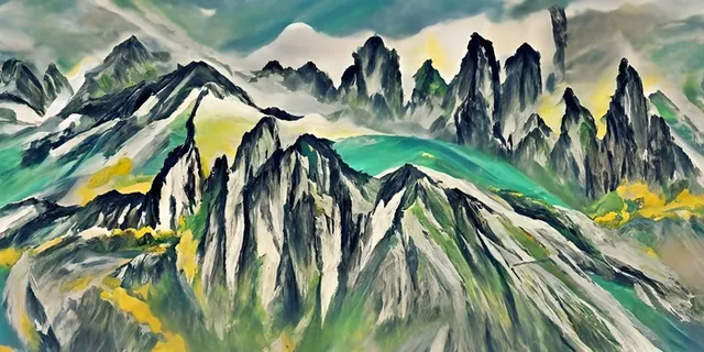 中国画国风山水画