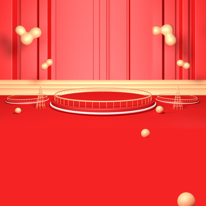 立体C4D场景电商首页主图直通车促销banner海报背景PSD素材