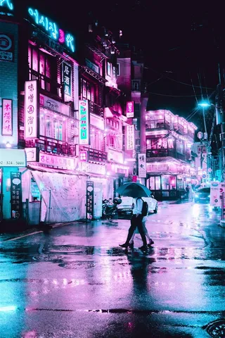 街头夜晚高清图片