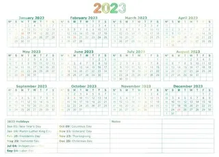 2023 年日历 PNG免抠