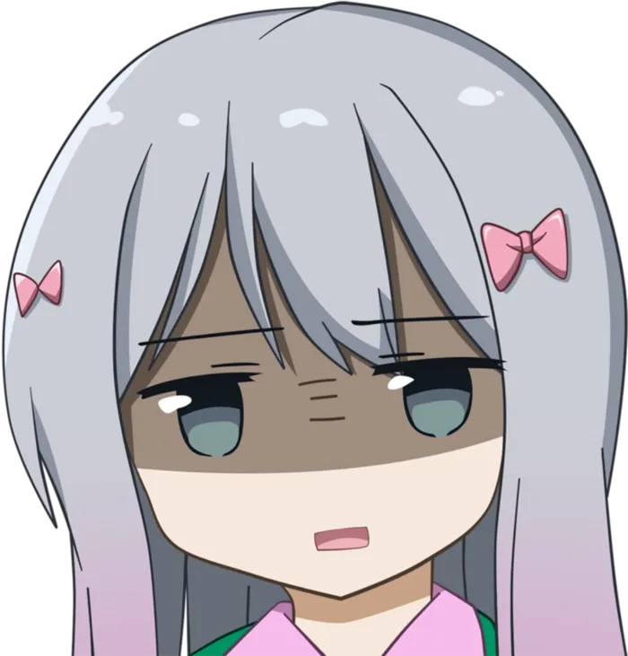 失望女孩人物素材卡通