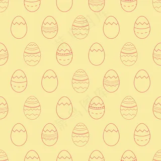 卡通鸡蛋复活节背景图片